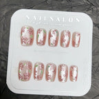 Press-On Nail Set Floral Design No Glue Long-Lasting