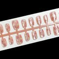 Press-On Nail Set Floral Design No Glue Long-Lasting