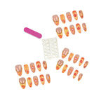 Press-On Nail Set Floral Design No Glue & Long-Lasting