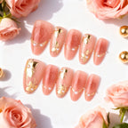 Press-On Nail Set Floral Design No Glue Multi-Size
