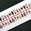 Press-On Nail Set Floral Design No-Glue & Multiple Sizes
