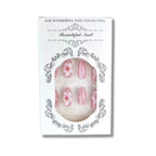 Press-On Nail Set Floral Design No Glue Multiple Sizes