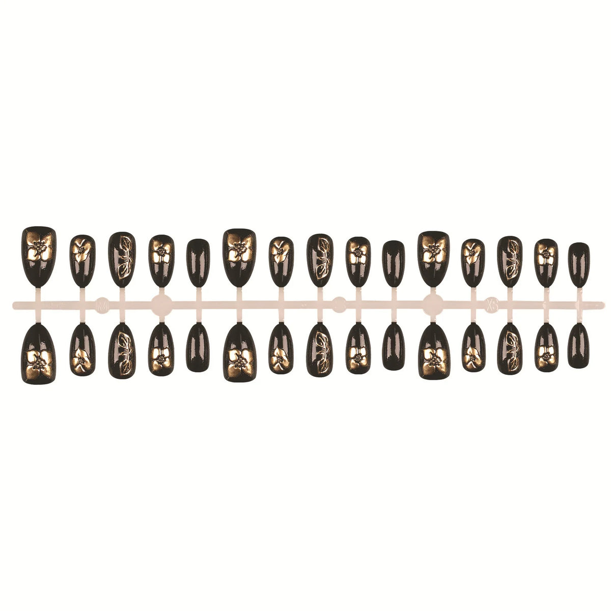 Press-On Nail Set Floral Design No Glue Reusable