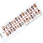 Press-On Nail Set Floral Design Non-Toxic Reusable