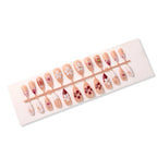 Press-On Nail Set Floral Design Peel And Stick Multiple Sizes