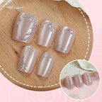 Press-On Nail Set Floral Design Peel-And-Stick Reusable