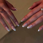 Press-On Nail Set Floral Design Peel-And-Stick Salon-Quality