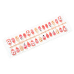 Press-On Nail Set Floral Design Peel-On Adhesive