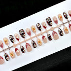 Press-On Nail Set Floral Design Peel & Press