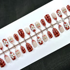 Press-On Nail Set Floral Design Peel & Press Long-Lasting