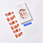 Press-On Nail Set Floral Design Peel & Press Reusable