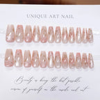 Press-On Nail Set Floral Design Peel & Stick