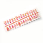 Press-On Nail Set Floral Design Peel & Stick