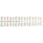 Press-On Nail Set Floral Design Peel & Stick