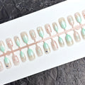 Press-On Nail Set Floral Design Peel & Stick