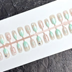 Press-On Nail Set Floral Design Peel & Stick