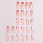 Press-On Nail Set Floral Design Peel & Stick Long-Lasting