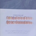 Press-On Nail Set Floral Design Pink Cat's Eye