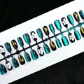 Press-On Nail Set Floral Design Pre-Shaped & Adhesive Tabs