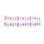 Press-On Nail Set Floral Design Quick Application & Reusable