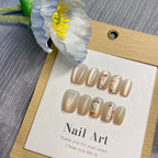 Press-On Nail Set Floral Design Quick-Apply Glossy Finish