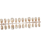 Press-On Nail Set Floral Design Quick-Apply Glossy Finish