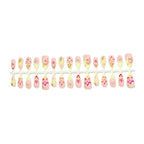 Press-On Nail Set Floral Design & Ready To Apply
