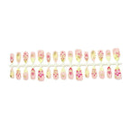 Press-On Nail Set Floral Design & Ready To Apply