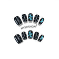 Press-On Nail Set Floral Design Reusable & Comfortable