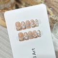 Press-On Nail Set Floral Design Reusable Comfortable Fit