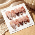 Press-On Nail Set Floral Design Reusable & Comfortable Fit
