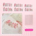 Press-On Nail Set Floral Design Reusable & Custom Fit
