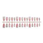 Press-On Nail Set Floral Design Reusable & Custom Fit