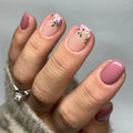 Press-On Nail Set Floral Design Reusable & Easy Application