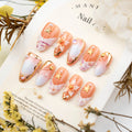 Press-On Nail Set Floral Design Reusable Easy Application