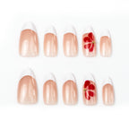 Press-On Nail Set Floral Design Reusable & Easy Application