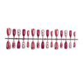 Press-On Nail Set Floral Design Reusable & Easy Application