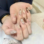 Press-On Nail Set Floral Design Reusable & Easy Application
