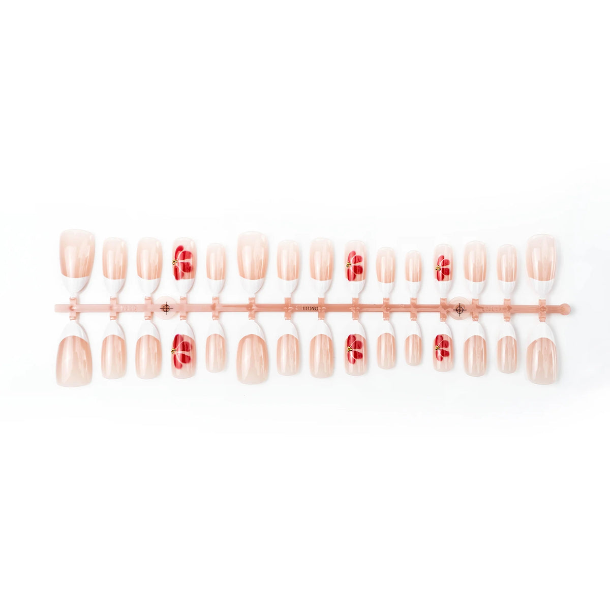 Press-On Nail Set Floral Design Reusable & Easy Application