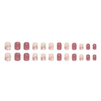 Press-On Nail Set Floral Design Reusable & Easy Application