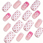 Press-On Nail Set Floral Design Reusable & Easy Apply