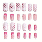 Press-On Nail Set Floral Design Reusable & Easy Apply