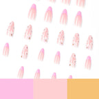 Press-On Nail Set Floral Design Reusable & Easy Apply
