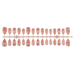 Press-On Nail Set Floral Design Reusable & Lightweight