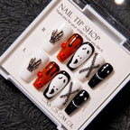Press-On Nail Set Floral Design Reusable & Long-Lasting