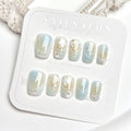 Press-On Nail Set Floral Design Reusable & Long-Lasting
