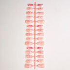 Press-On Nail Set Floral Design Reusable Multiple Sizes