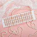 Press-On Nail Set Floral Design Reusable Peel-And-Stick