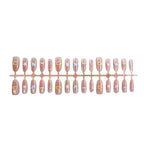 Press-On Nail Set Floral Design Reusable Peel-And-Stick