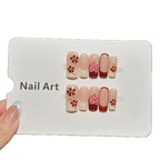 Press-On Nail Set Floral Design Reusable Salon-Quality